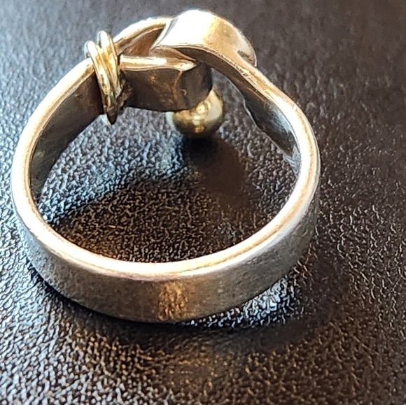 Tiffany & Co Hook and Eye Ring 18k Gold Sterling Silver - Picture 12 of 15